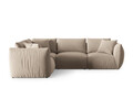 Coltar stanga 4 locuri, Chris-184, Micadoni Home, 295x210x80 cm, catifea, ecru