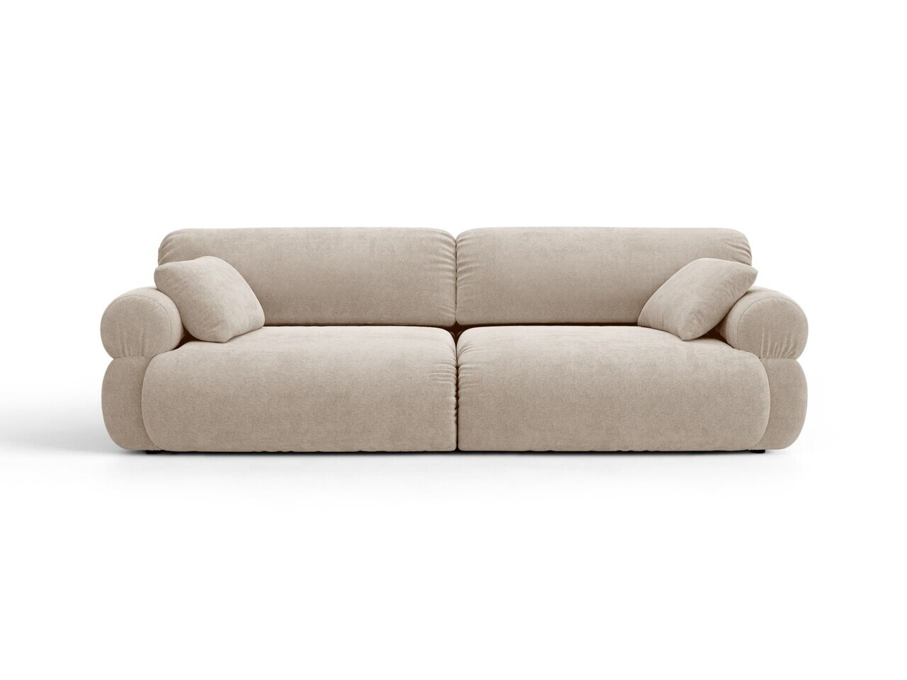 Canapea 4 locuri, Ophelia, Micadoni Home, 257x100x84 cm, tesatura structurata, bej