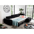 Coltar extensibil dreapta 3 locuri ELTAP, RT-10VE, Grayson, 278x205x92 cm, lemn/poliester, negru