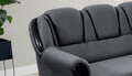 Coltar extensibil dreapta 3 locuri ELTAP, L-087, Lord, 243x180x112 cm, lemn/poliester, gri inchis/negru