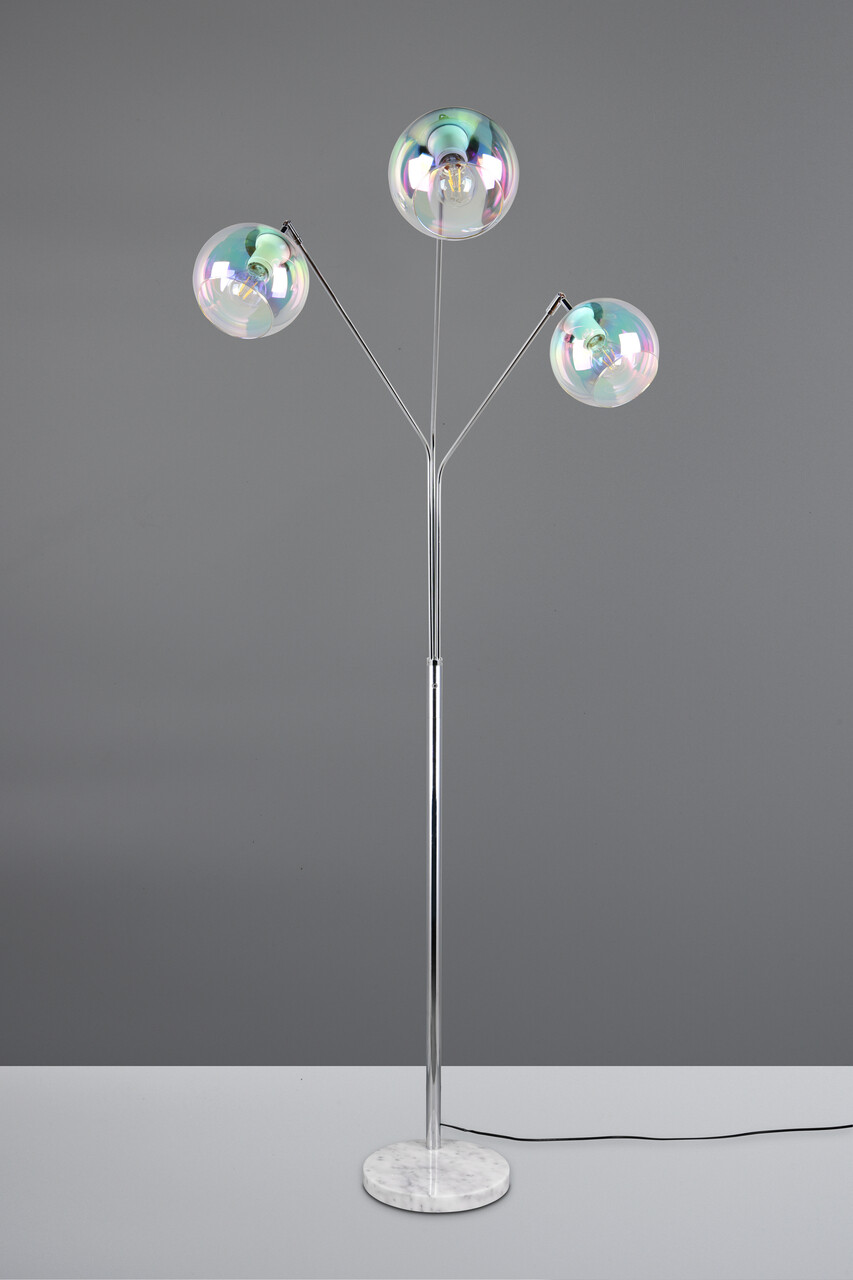Lampadar Paxton, TRIO, 30x18x200 cm, 10W, 3x E27, metal, argintiu - view 6