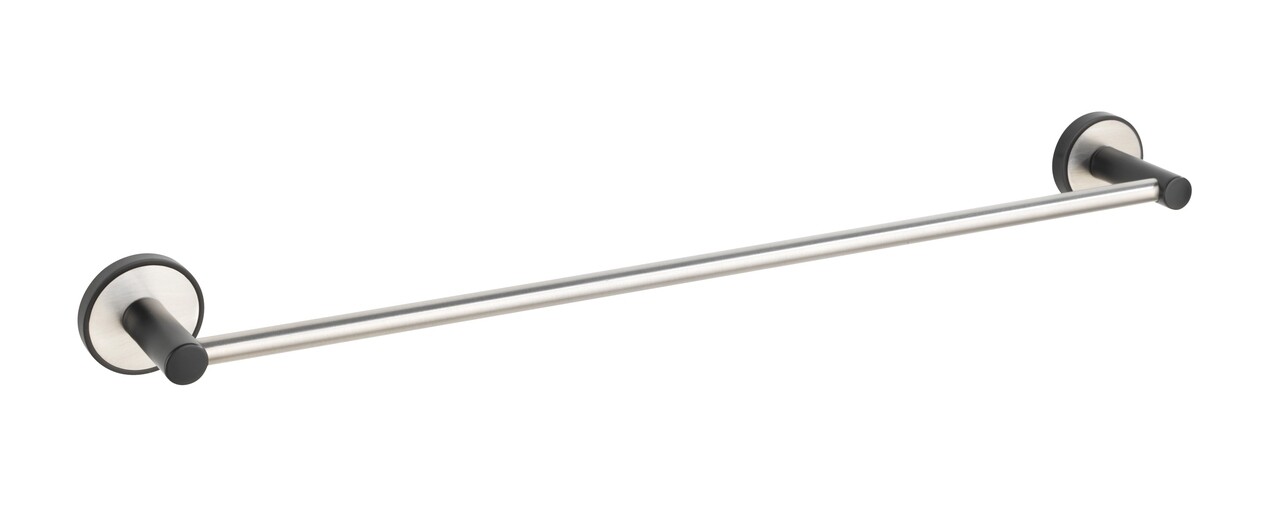 Suport prosoape de baie, Wenko, UV-Loc, Udine, 61 x 5 x 7 cm, inox, gri/negru - 1 | YEO