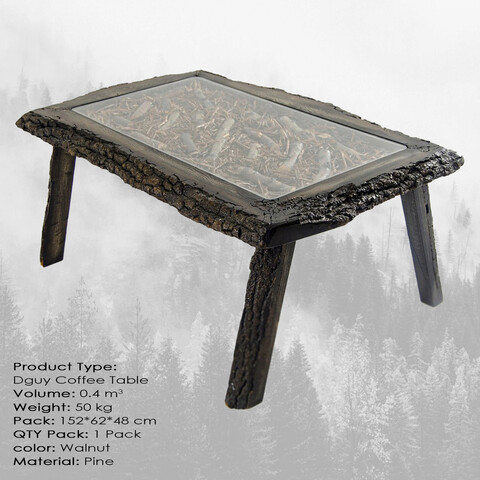 Masuta de cafea, massive design, dguy large, 150x46x60 cm, nuc
