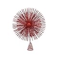 Varf decorativ pentru brad Star sparkles, Decoris, 28.5x37.5 cm, plastic, rosu