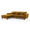 Coltar extensibil stanga 4 locuri ELTAP, Foble, 267x196x100 cm, lemn/poliester, mustar