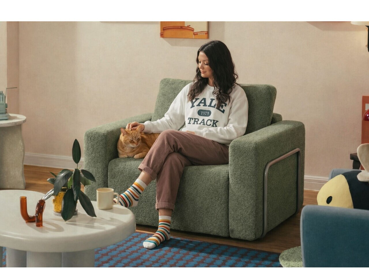 Fotoliu extensibil, Atelier del Sofa, 118FVL1105, Tesatura Boucle, Verde - view 6