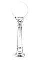 Lampadar de exterior, Avonni, 685AVN1156, Plastic ABS, Alb/Negru