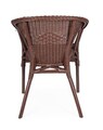 Scaun pentru gradina Alliss, Bizzotto, 58x61x74 cm, ratan/rachita, rosu ruby