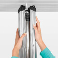 Uscator de rufe rotativ cu 4 brate + cu suport fixare pamant, Brabantia, TopSpinner, 60 m capacitate de uscare, otel, gri metalizat