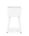 Noptiera Charley, Bizzotto, 40 x 30 x 57 cm, MDF/paulownia/pin/otel, alb/natural