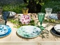 Set 6 pahare cu picior, Country Chic, Excelsa, 250 ml, plastic, multicolor