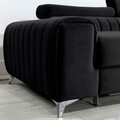 Coltar extensibil dreapta 3 locuri ELTAP, RT-10VE, Grayson, 278x205x92 cm, lemn/poliester, negru