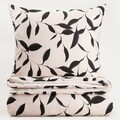 Lenjerie de pat King Size, Lydia, Homla, 3 piese, 200x220 cm, bumbac satinat, bej/negru