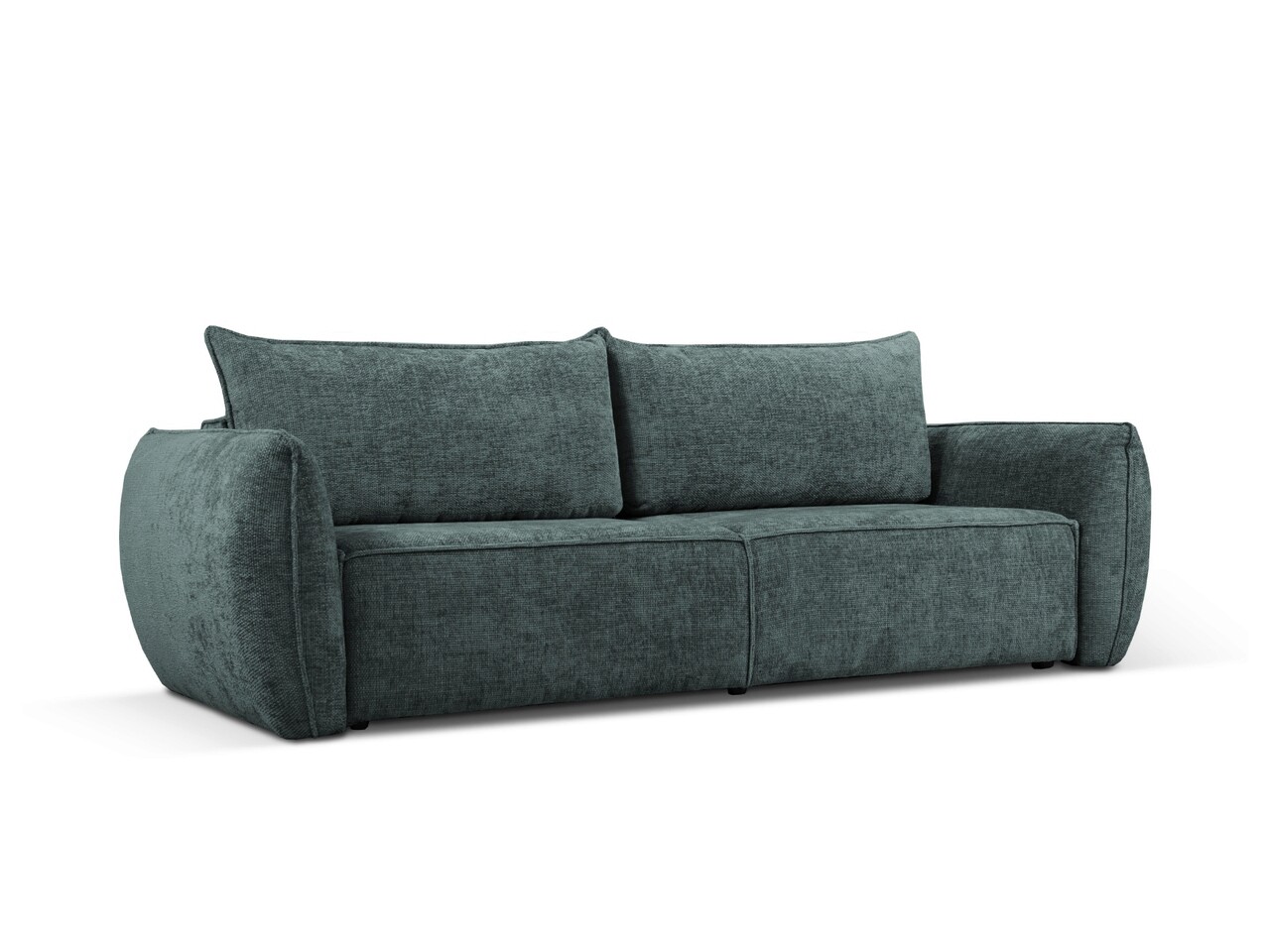 Canapea extensibila 3 locuri, Kaelle, Micadoni Home, BL, 244x97x91 cm, poliester chenille, albastru petrol - 1 | YEO