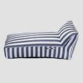 Sezlong Maris, Homla, 102x72x65 cm, poliester/spuma, alb/albastru