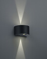Aplica de perete pentru exterior Rosario, RL, 15x10.5x9 cm, 2W, 2x SMD, plastic, negru mat