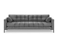 Canapea 4 locuri, Mamaia, Micadoni Home, BL, 217x92x75 cm, catifea, gri deschis