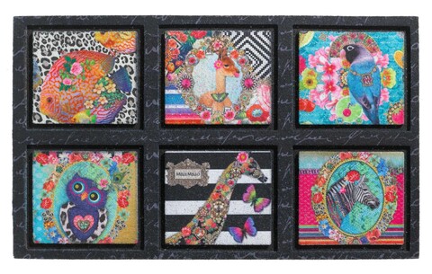 Covoras de intrare melli mello, decorino, 45x75 cm, cauciuc reciclat, multicolor
