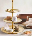 Platou pentru servire desert, Mia, 742TMA2322, Metal, Auriu