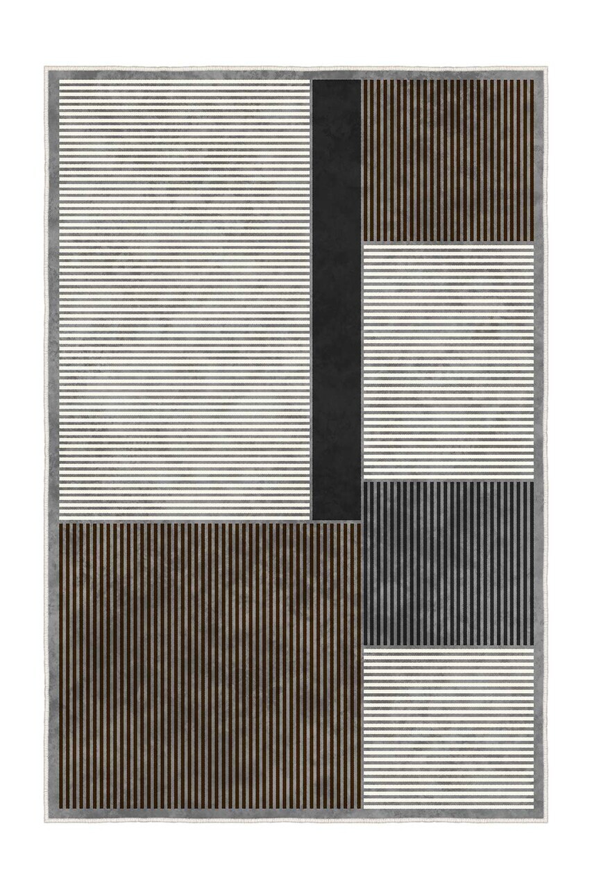 Covor, Sftkece033, 100x300 cm, Poliester, Gri