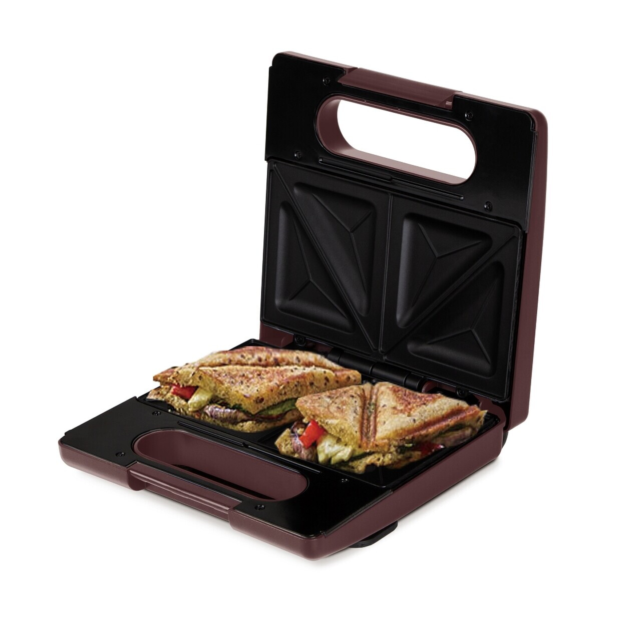 Sandwich maker 3 in 1 Berlinger Haus, Leonardo, 22.5x13 cm, aluminiu, visiniu mat - view 6
