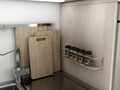 Raft de perete, Cerritos, Banyo Makyaj Rafı, Suport pentru condimente, Metal, Crom