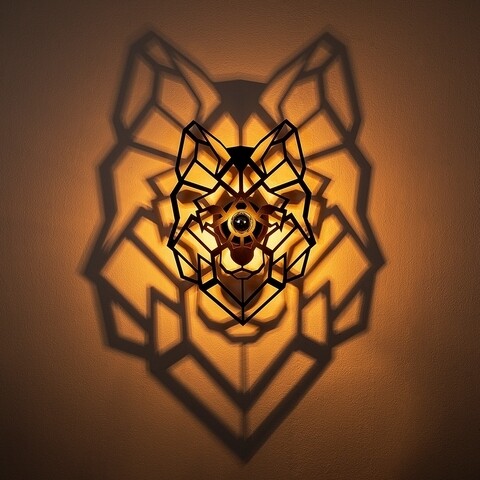 Lampa de perete, Shadow, 594 - A, E27, 100 W, metal/MDF, negru