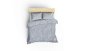 Lenjerie de pat dubla King (FR), Verano - Blue, Victoria, Bumbac Satinat