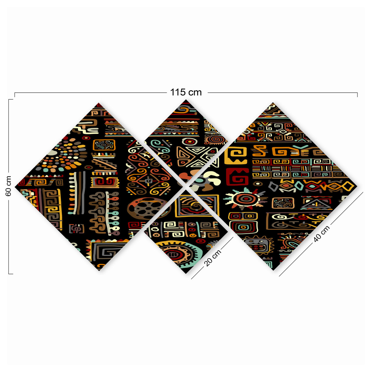 Set 4 tablouri decorative, 4MDF429224581, MDF, Imprimat UV, Multicolor