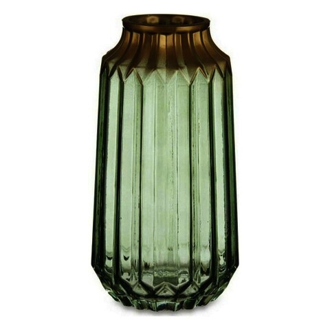 Vaza Gracie, Gift Decor, Ø13 x 23.5 cm, sticla, auriu/verde