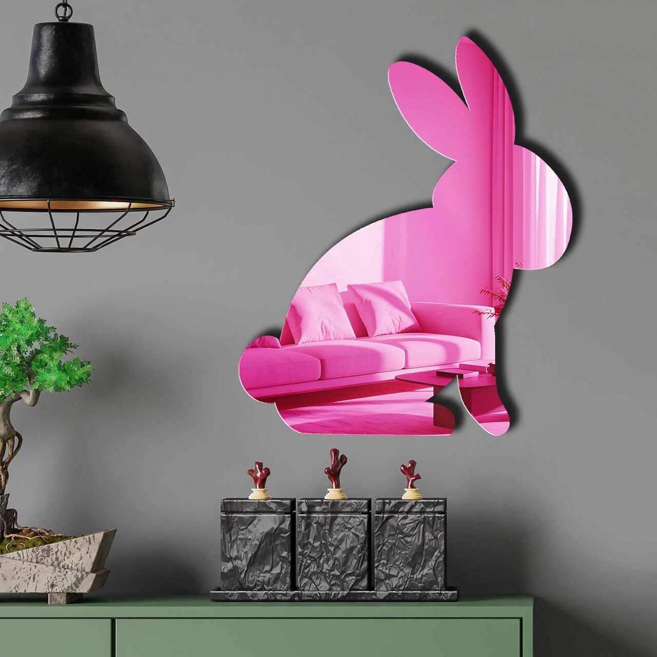 Oglinda decorativa EAS001PINK Partea de jos: 100% EVA (Grosime: 10 mm) Roz