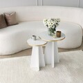 Set masute de cafea, Neostill, Mushroom 2, PAL, Aur/Alb