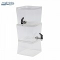 Dispenser pentru bauturi DUO MIX, Heinner, 2 recipiente, 5.6L/recipient, plastic, transparent