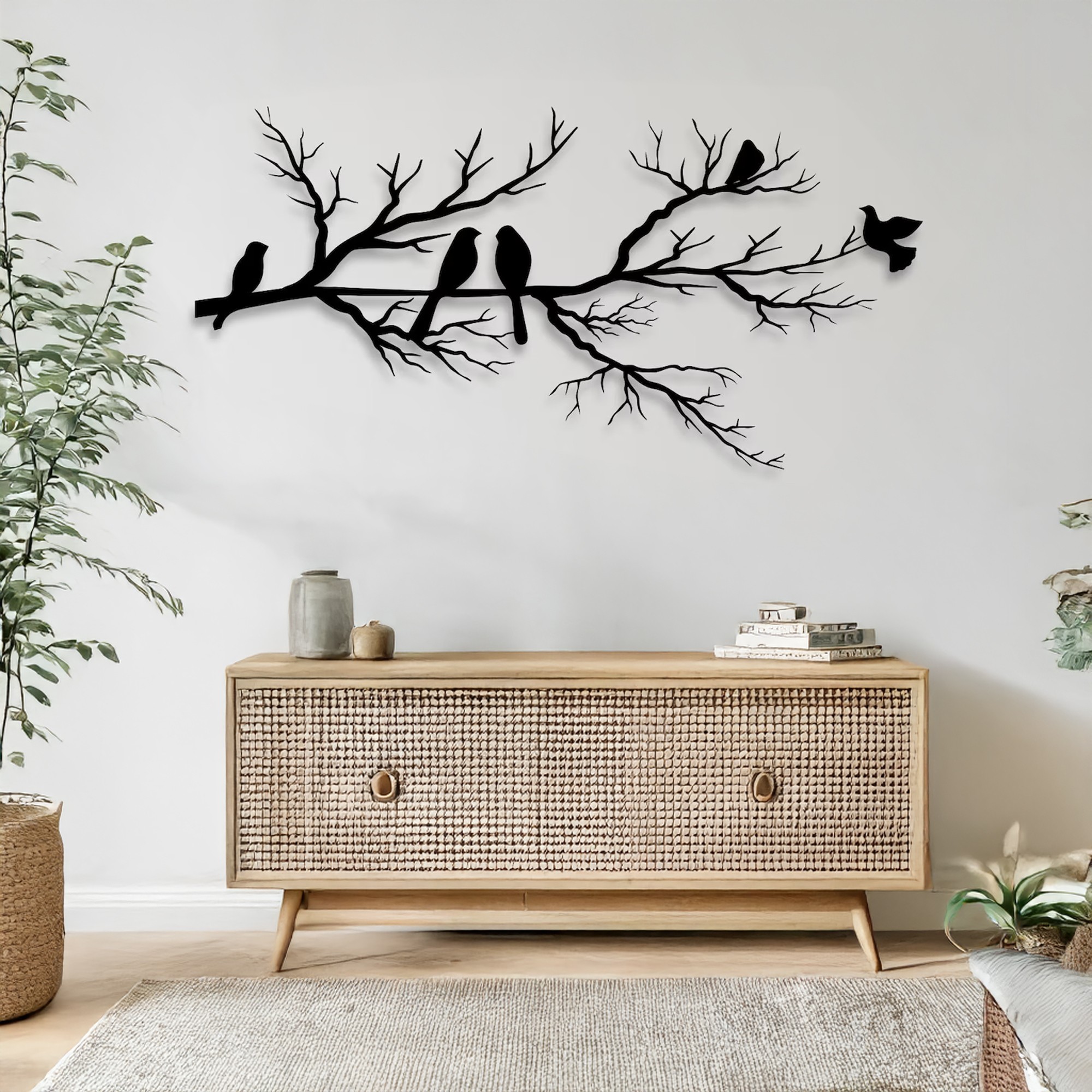 Decoratiune de perete, DCV-1067-MT, 70 x 35 cm, Negru