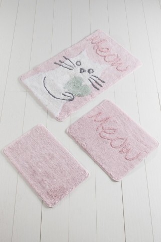Set 3 covorase de baie, Chilai, Kedicik – Pink imagine noua 2022