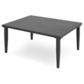 Set mobilier gradina/terasa, 4 piese, Braxton, otel, negru/rosu