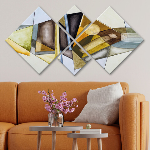 Set 4 tablouri decorative, 4mdf218654635, mdf, imprimat uv, multicolor