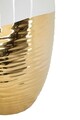 Vaza decorativa Lux, Mauro Ferretti, 20x35 cm, ceramica, alb/auriu