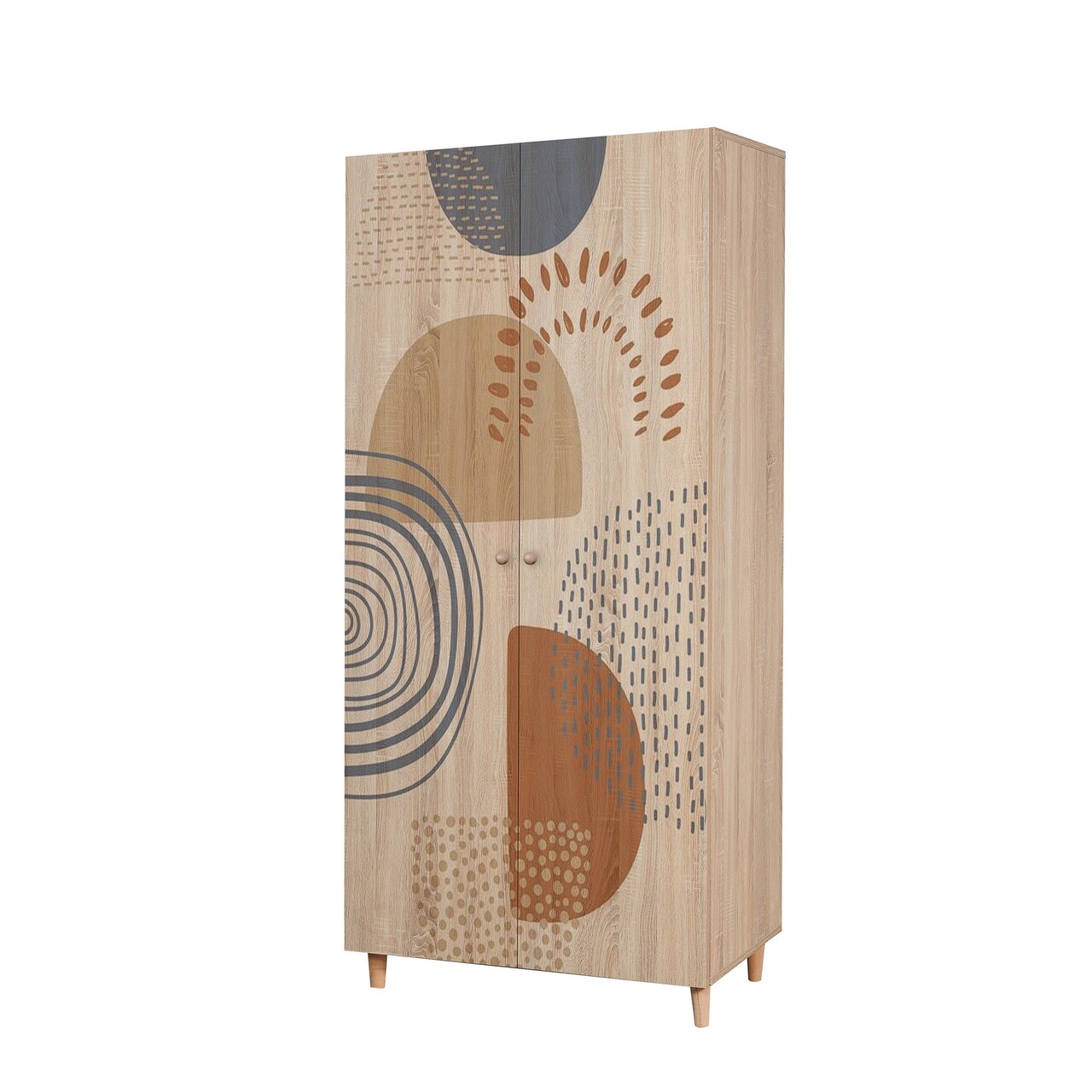 Dulap pentru haine, Vella, Lidya 2 -975, 90x192x52 cm, PAL, Sonomo - 2 | YEO