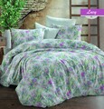 Lenjerie de pat dubla Lucy, Majoli Home Collection, 4 piese, 200x220 cm, 100% bumbac ranforce, multicolor