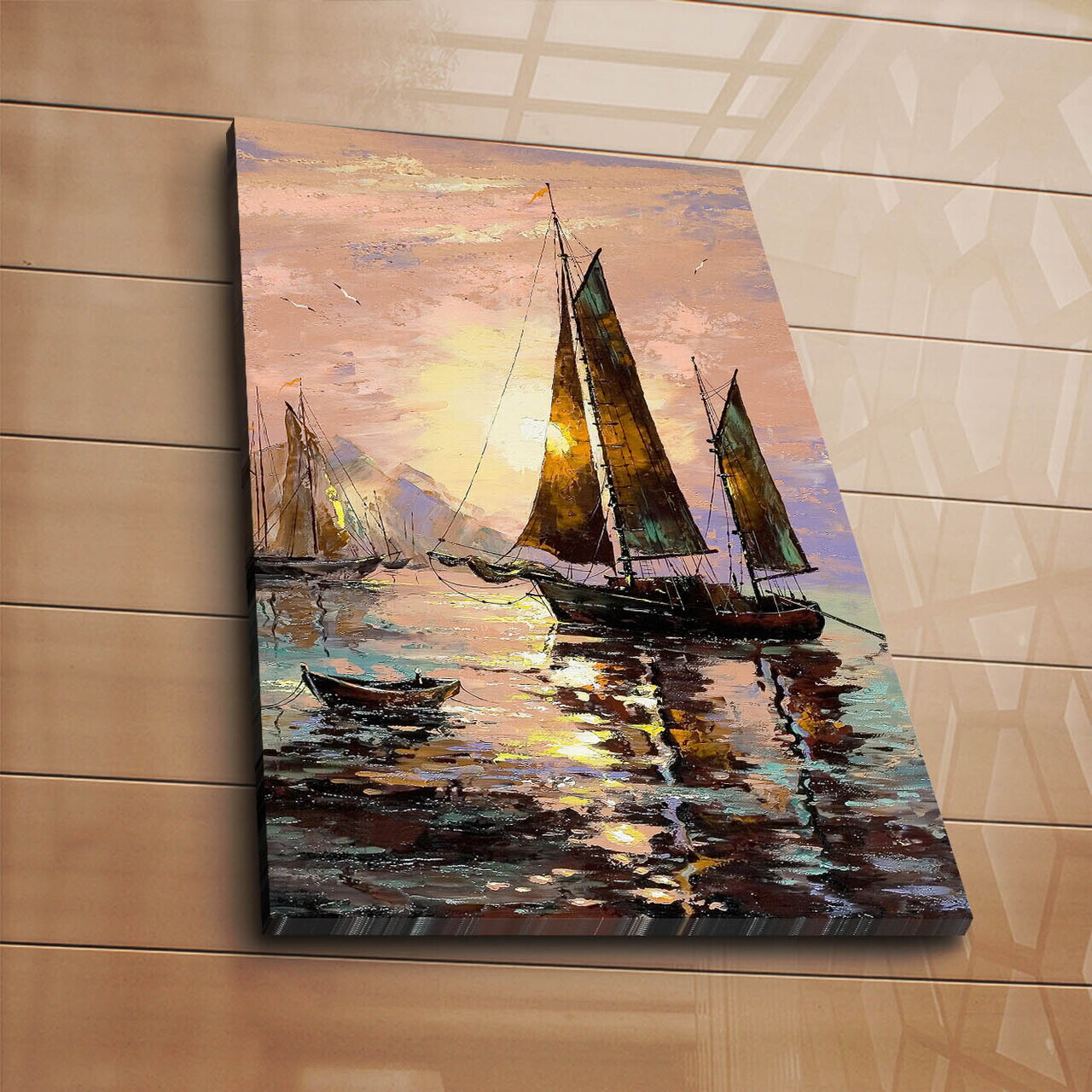 Tablou decorativ, 5070C-149, PÂNZĂ DIN PIELE ÎNTOARSĂ, Dimensiune: 45 x 70 cm, Multicolor