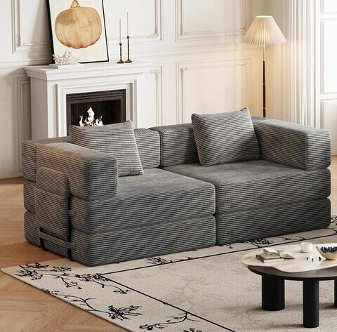 Canapea extensibila 3 locuri, Atelier del Sofa, 326NYR1153, Gri