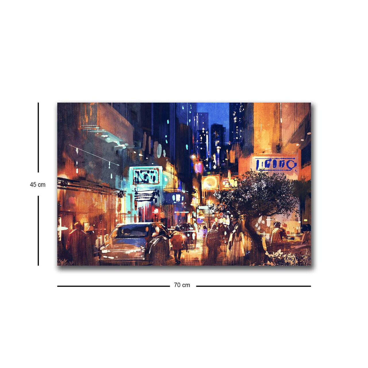 Tablou decorativ cu lumina LED, 4570MDACT-002, PÂNZĂ DIN PIELE ÎNTOARSĂ, Dimensiune: 45 x 70 cm, Multicolor — imaginea 4