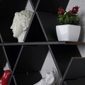 Raft pentru decoratiuni, HEXSYH-M, 70x67x11 cm, Carton, Negru