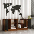 Dulap multifunctional, Locelso, Vario F, 139.8x61.8x46.3 cm, Nuc / Antracit