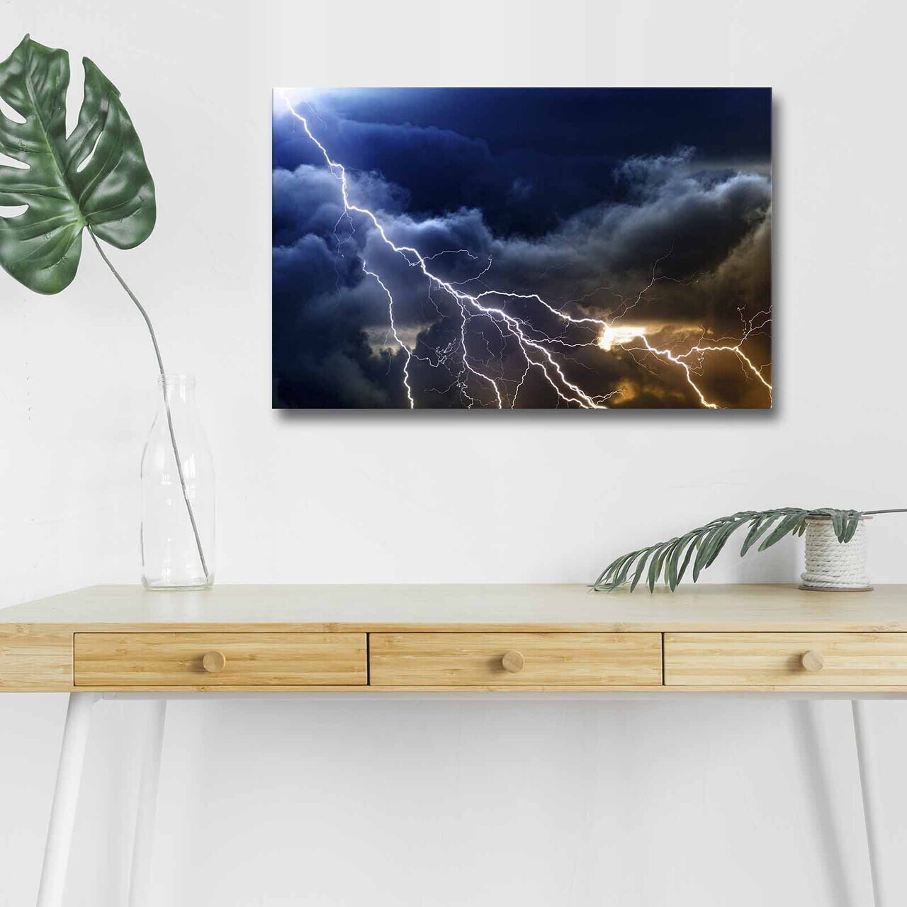 Tablou decorativ cu lumina LED, 4570DHDACT-026, PÂNZĂ DIN PIELE ÎNTOARSĂ, Dimensiune: 45 x 70 cm, Multicolor — imaginea 2
