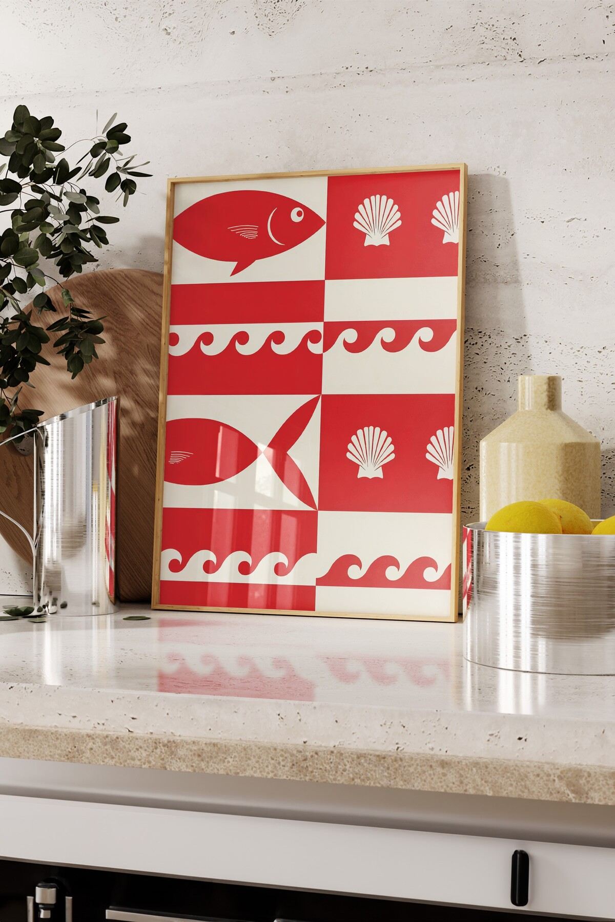 Tablou decorativ, 109509, LEMN SOLID, Față: 100% PVC STICLĂ, Multicolor