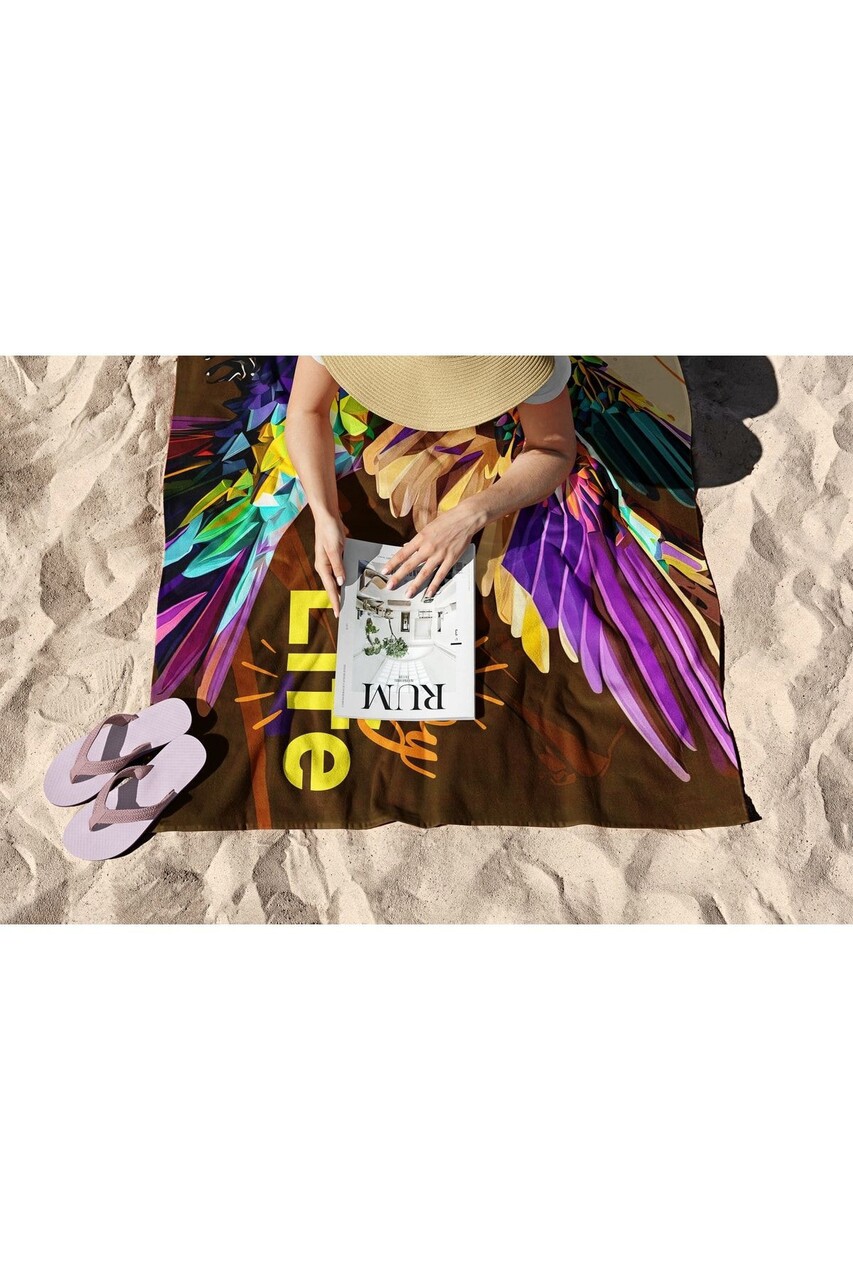 Prosop de plaja, Astacura, Enjoy Life 90, 90x150 cm, Poliester/Poliamida, Multicolor