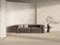 Canapea 3 locuri, Bergamo, Cosmopolitan Design, 264x108x70 cm, tesatura structurata, cappuccino