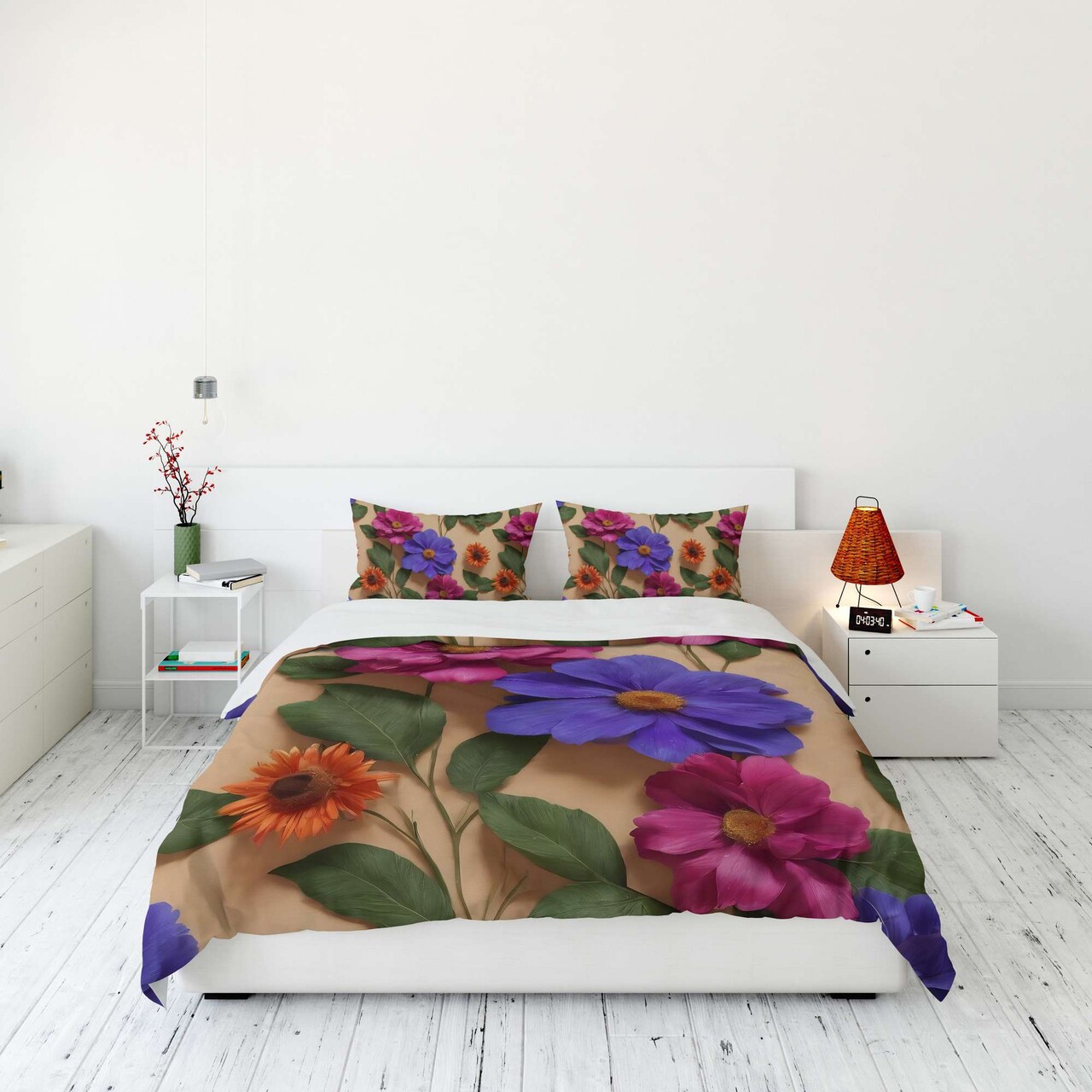 Lenjerie de pat dubla (DE) 3 piese L'essentiel Maison FLW_DVT25-31 Multicolor